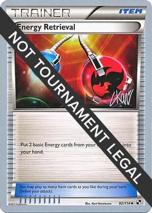 'Pokemon - 'Energy Retrieval - 2011 (Christopher Kan) 092  World Championship Decks - Uncommon