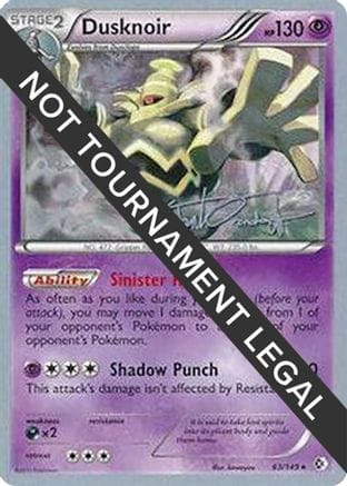 'Pokemon - 'Dusknoir - 2014 (Trent Orndorff) 063  World Championship Decks - Holo Rare