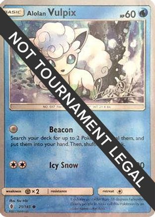 'Pokemon - 'Alolan Vulpix - 2017 (Diego Cassiraga) 021  World Championship Decks - Common