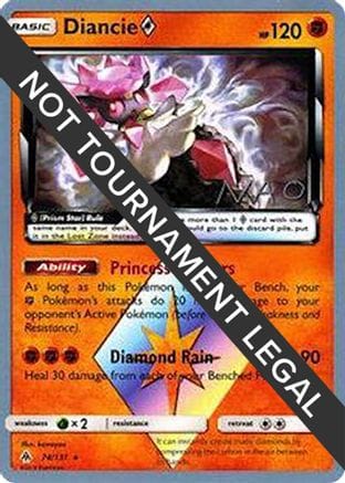 'Pokemon - 'Diancie Prism Star - 2018 (Naohito Inoue) 074  World Championship Decks - Prism Rare