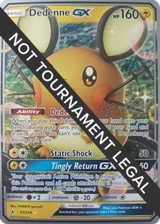 'Pokemon - 'Dedenne GX - 2019 (Haruki Miyamoto) 057  World Championship Decks - Ultra Rare