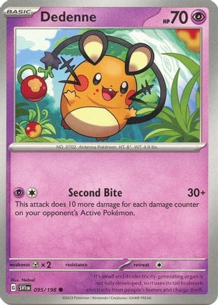 'Pokemon - 'Dedenne 095/198  SV01 Scarlet & Violet Base Set - Common