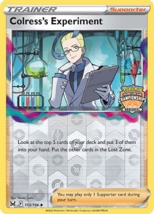 'Pokemon - 'Colress's Experiment (Regional Championships) 155  - Reverse Holofoil League & Championship Cards - Promo
