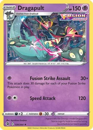 'Pokemon - 'Dragapult (Cosmos Holo) 130/264  - Holofoil Miscellaneous Cards & Products - Holo Rare