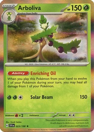 'Pokemon - 'Arboliva 023/198  - Reverse Holofoil SV01 Scarlet & Violet Base Set - Rare
