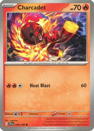 'Pokemon - 'Charcadet 040/198  - Reverse Holofoil SV01 Scarlet & Violet Base Set - Common