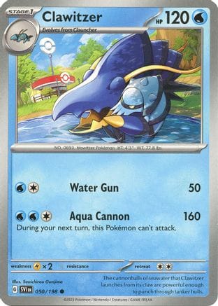 'Pokemon - 'Clawitzer 050/198  SV01 Scarlet & Violet Base Set - Common