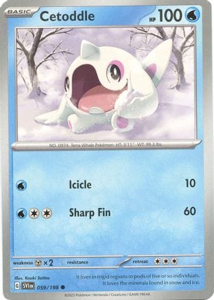 'Pokemon - 'Cetoddle 059/198  - Reverse Holofoil SV01 Scarlet & Violet Base Set - Common