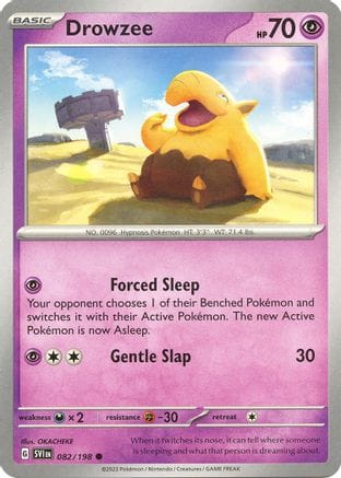 'Pokemon - 'Drowzee 082/198  - Reverse Holofoil SV01 Scarlet & Violet Base Set - Common