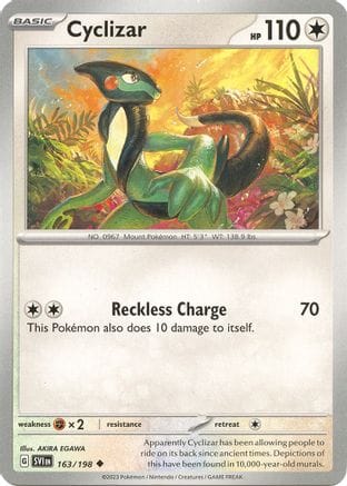 'Pokemon - 'Cyclizar 163/198  - Reverse Holofoil SV01 Scarlet & Violet Base Set - Uncommon