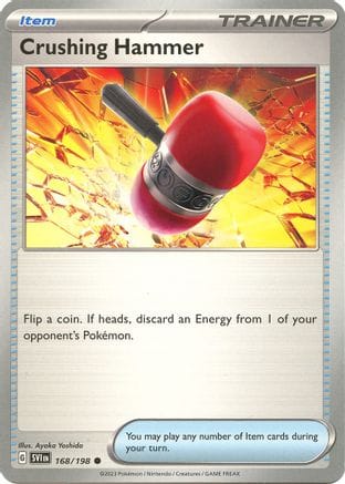 'Pokemon - 'Crushing Hammer 168/198  SV01 Scarlet & Violet Base Set - Common