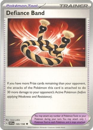 'Pokemon - 'Defiance Band 169/198  - Reverse Holofoil SV01 Scarlet & Violet Base Set - Uncommon