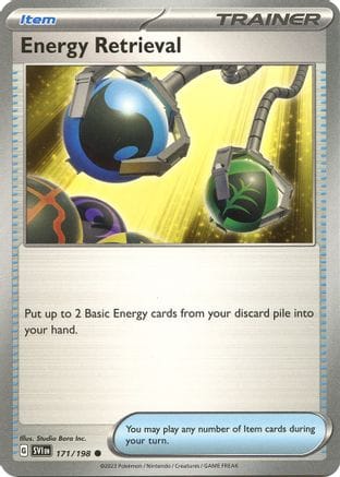 'Pokemon - 'Energy Retrieval 171/198  SV01 Scarlet & Violet Base Set - Common