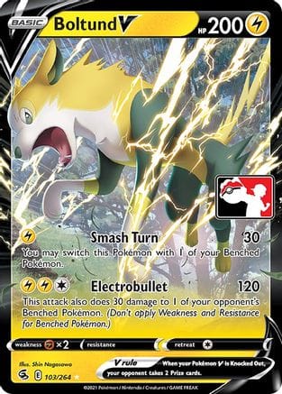 'Pokemon - 'Boltund V 103  - Holofoil Prize Pack Series Cards - Ultra Rare