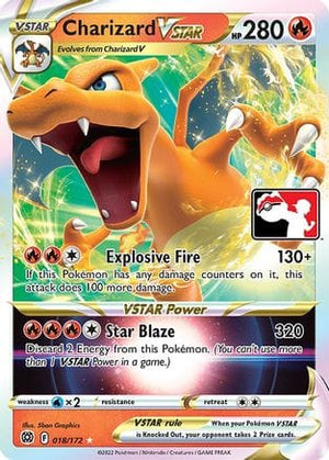 'Pokemon - 'Charizard VSTAR 018  - Holofoil Prize Pack Series Cards - Ultra Rare