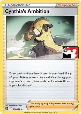 'Pokemon - 'Cynthia's Ambition 138/172  Prize Pack Series Cards - Uncommon