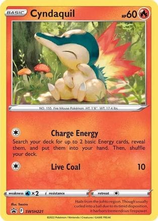 'Pokemon - 'Cyndaquil SWSH221  - Holofoil SWSH Sword & Shield Promo Cards - Promo