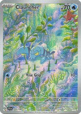 'Pokemon - 'Clauncher 205/198  - Holofoil SV01 Scarlet & Violet Base Set - Illustration Rare