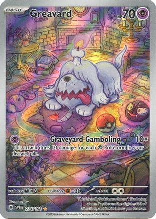 'Pokemon - 'Greavard 214/198  - Holofoil SV01 Scarlet & Violet Base Set - Illustration Rare