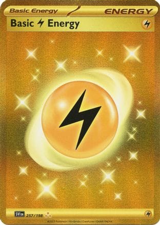 'Pokemon - 'Basic Lightning Energy 257/198  - Holofoil SV01 Scarlet & Violet Base Set - Hyper Rare