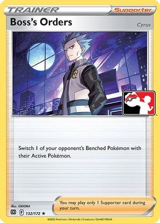 'Pokemon - 'Boss's Orders 132/172  - Holofoil Prize Pack Series Cards - Promo
