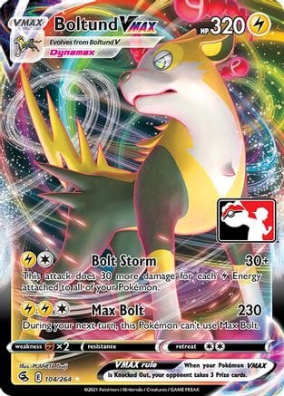 'Pokemon - 'Boltund VMAX 104  - Holofoil Prize Pack Series Cards - Ultra Rare