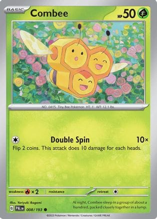 'Pokemon - 'Combee 008/193  - Reverse Holofoil SV02 Paldea Evolved - Common