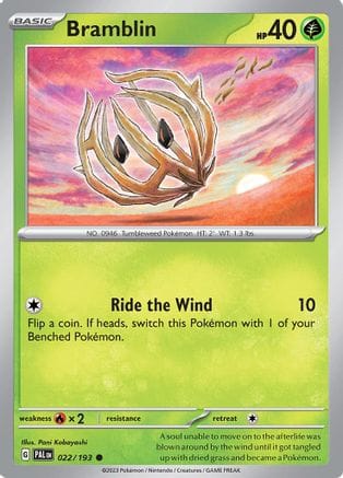'Pokemon - 'Bramblin 022/193  SV02 Paldea Evolved - Common