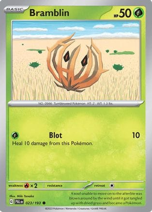'Pokemon - 'Bramblin 023/193  SV02 Paldea Evolved - Common