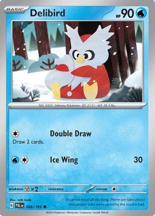 'Pokemon - 'Delibird 046/193  - Reverse Holofoil SV02 Paldea Evolved - Common