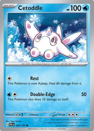 'Pokemon - 'Cetoddle 054/193  - Reverse Holofoil SV02 Paldea Evolved - Common