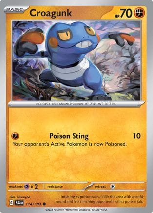 'Pokemon - 'Croagunk 114/193  SV02 Paldea Evolved - Common
