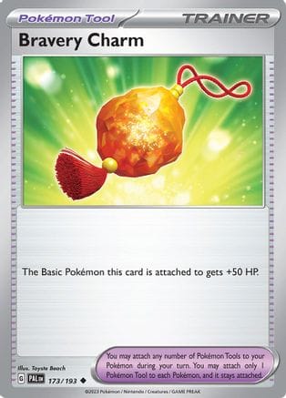 'Pokemon - 'Bravery Charm 173/193  SV02 Paldea Evolved - Uncommon