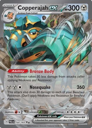 'Pokemon - 'Copperajah ex 150/193  - Holofoil SV02 Paldea Evolved - Double Rare