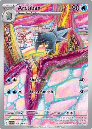'Pokemon - 'Arctibax 209/193  - Holofoil SV02 Paldea Evolved - Illustration Rare