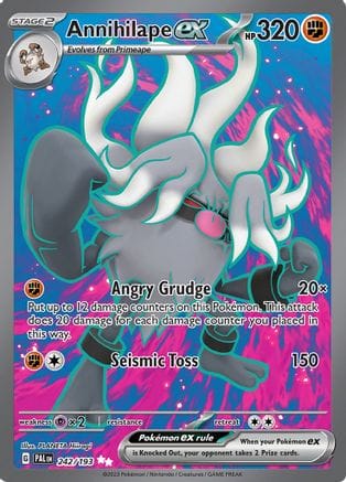 'Pokemon - 'Annihilape ex 242/193  - Holofoil SV02 Paldea Evolved - Ultra Rare