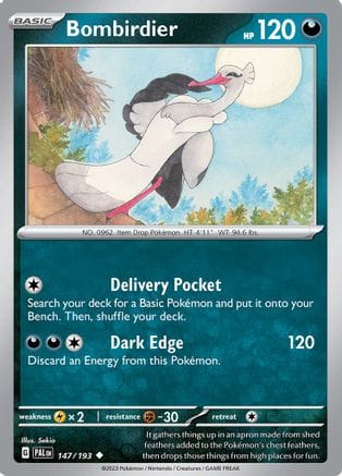 'Pokemon - 'Bombirdier 147/193  - Reverse Holofoil SV02 Paldea Evolved - Uncommon