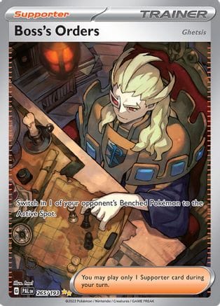 'Pokemon - 'Boss's Orders 265/193  - Holofoil SV02 Paldea Evolved - Special Illustration Rare