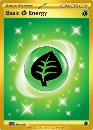 'Pokemon - 'Basic Grass Energy 278/193  - Holofoil SV02 Paldea Evolved - Hyper Rare