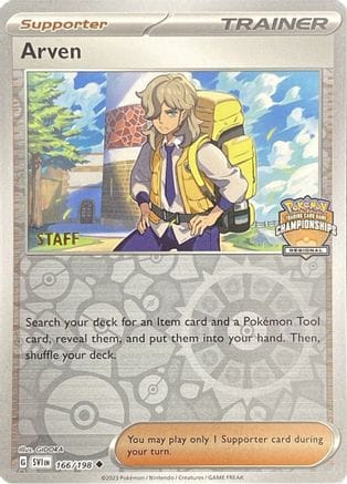 'Pokemon - 'Arven 166/198  - Reverse Holofoil League & Championship Cards - Promo