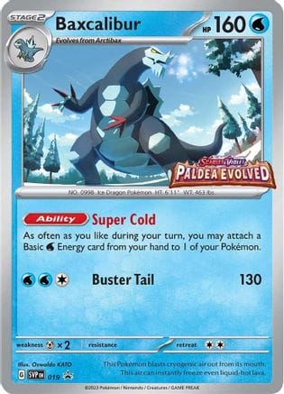 'Pokemon - 'Baxcalibur 019  - Holofoil SV Scarlet & Violet Promo Cards - Promo