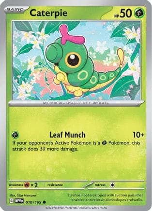 'Pokemon - 'Caterpie 010/165  - Reverse Holofoil SV Scarlet & Violet 151 - Common