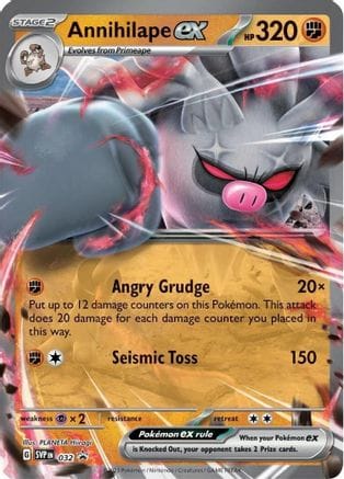 'Pokemon - 'Annihilape ex 032  - Holofoil SV Scarlet & Violet Promo Cards - Promo