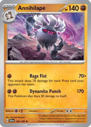 'Pokemon - 'Annihilape 109/198  Deck Exclusives - Promo