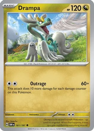 'Pokemon - 'Drampa 161/197  - Reverse Holofoil SV03 Obsidian Flames - Uncommon