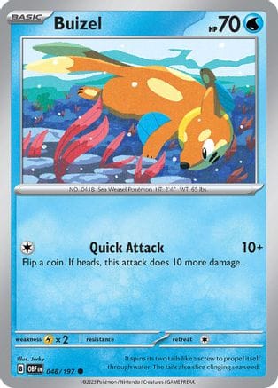 'Pokemon - 'Buizel 048/197  SV03 Obsidian Flames - Common