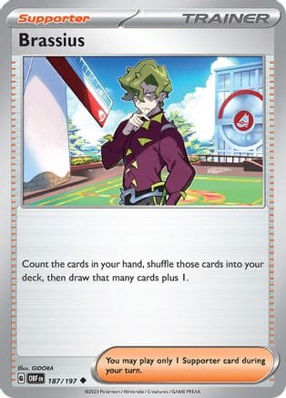 'Pokemon - 'Brassius 187/197  - Reverse Holofoil SV03 Obsidian Flames - Uncommon