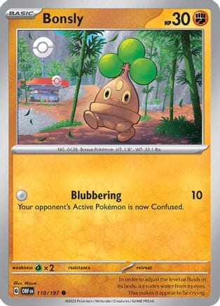'Pokemon - 'Bonsly 110/197  SV03 Obsidian Flames - Common