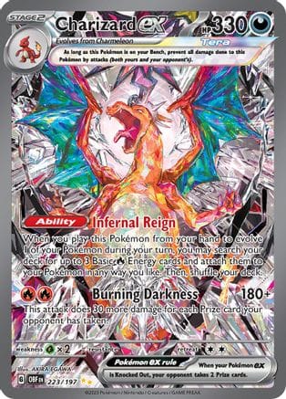 'Pokemon - 'Charizard ex 223/197  - Holofoil SV03 Obsidian Flames - Special Illustration Rare