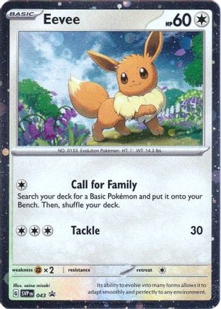 'Pokemon - 'Eevee 043  - Holofoil SV Scarlet & Violet Promo Cards - Promo